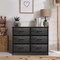 Sorbus 6 Drawers Dresser- Storage Unit with Steel Frame, Wood Top, Fabric Bins - for Bedroom, Closet, Office and more